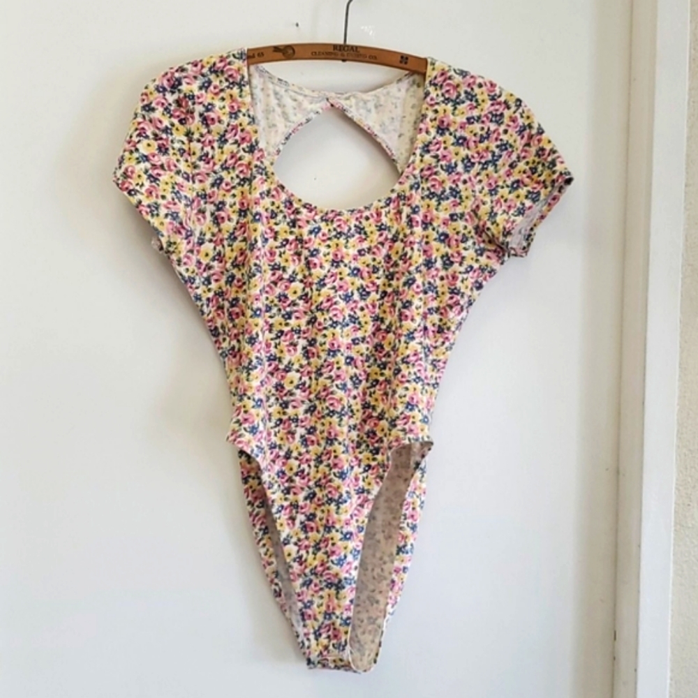 Vintage floral bodysuit